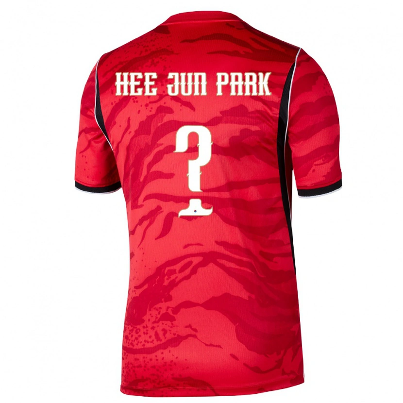 Danxen Dětské Jižní Korea Jun-Hee Park #0 Červená Bílá Černá Domů Hráčské Dresy 26-28 Dres