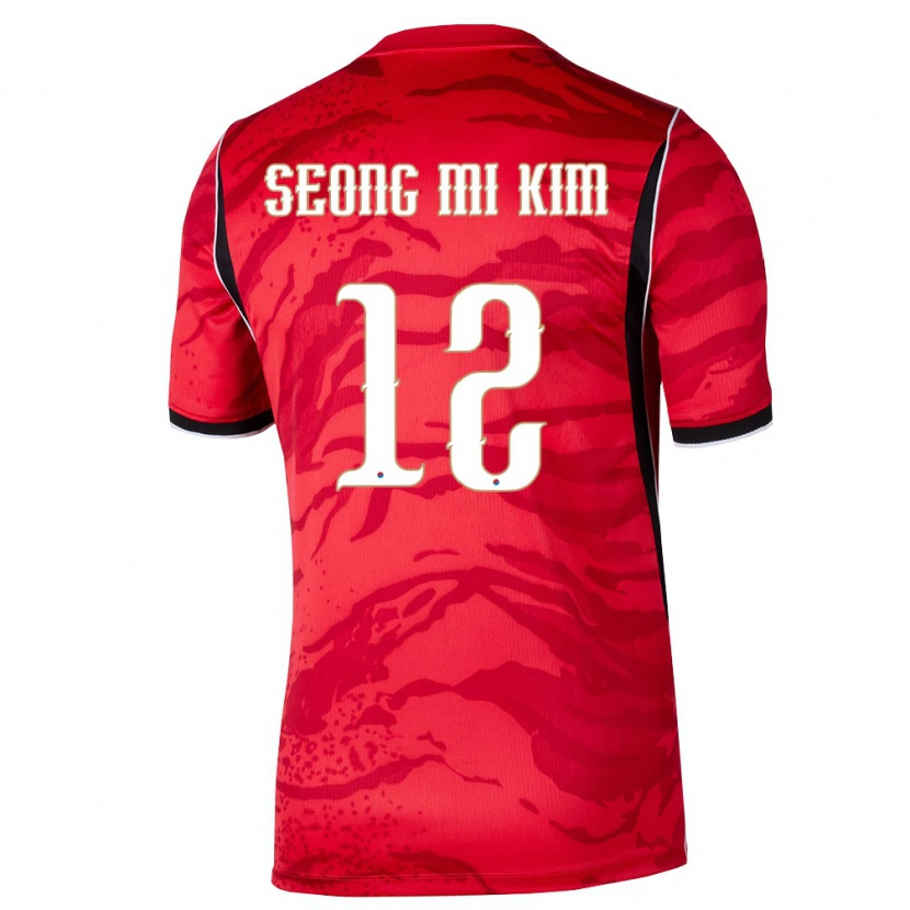 Danxen Dětské Jižní Korea Kim Seong Mi #12 Červená Bílá Černá Domů Hráčské Dresy 26-28 Dres