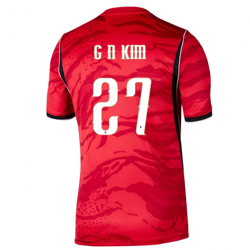 Danxen Dětské Jižní Korea Gun-Nam Kim #27 Červená Bílá Černá Domů Hráčské Dresy 26-28 Dres