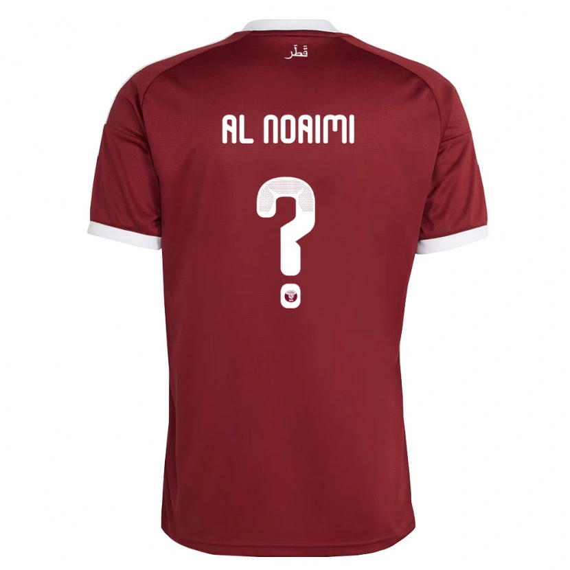Danxen Dětské Katar Mohammad Al Noaimi #0 Červená Vínová Bílá Domů Hráčské Dresy 26-28 Dres