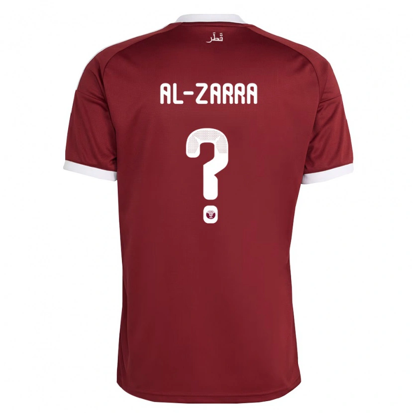 Danxen Dětské Katar Jassim Al-Zarra #0 Červená Vínová Bílá Domů Hráčské Dresy 26-28 Dres