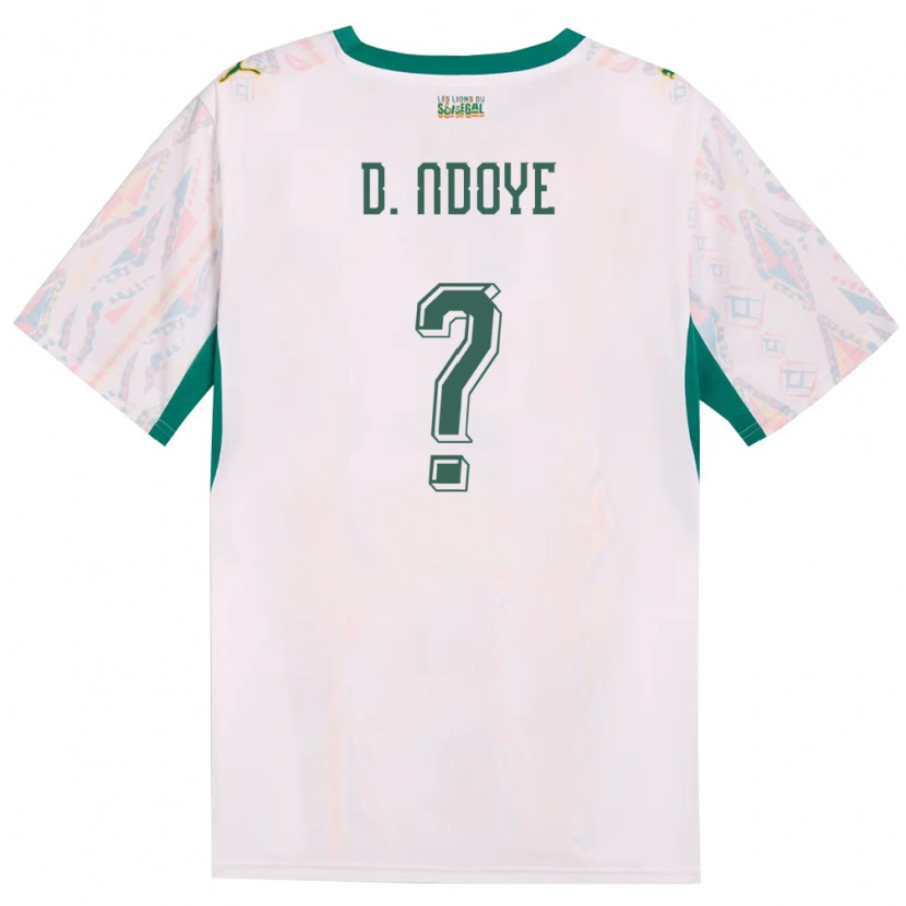 Danxen Dětské Senegal Diabel Ndoye #0 Bílá Zelená Žlutá Domů Hráčské Dresy 26-28 Dres