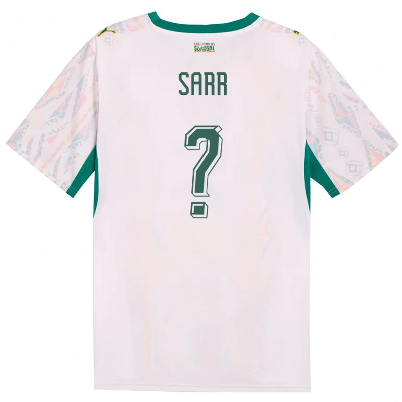 Danxen Dětské Senegal Assane Sarr #0 Bílá Zelená Žlutá Domů Hráčské Dresy 26-28 Dres