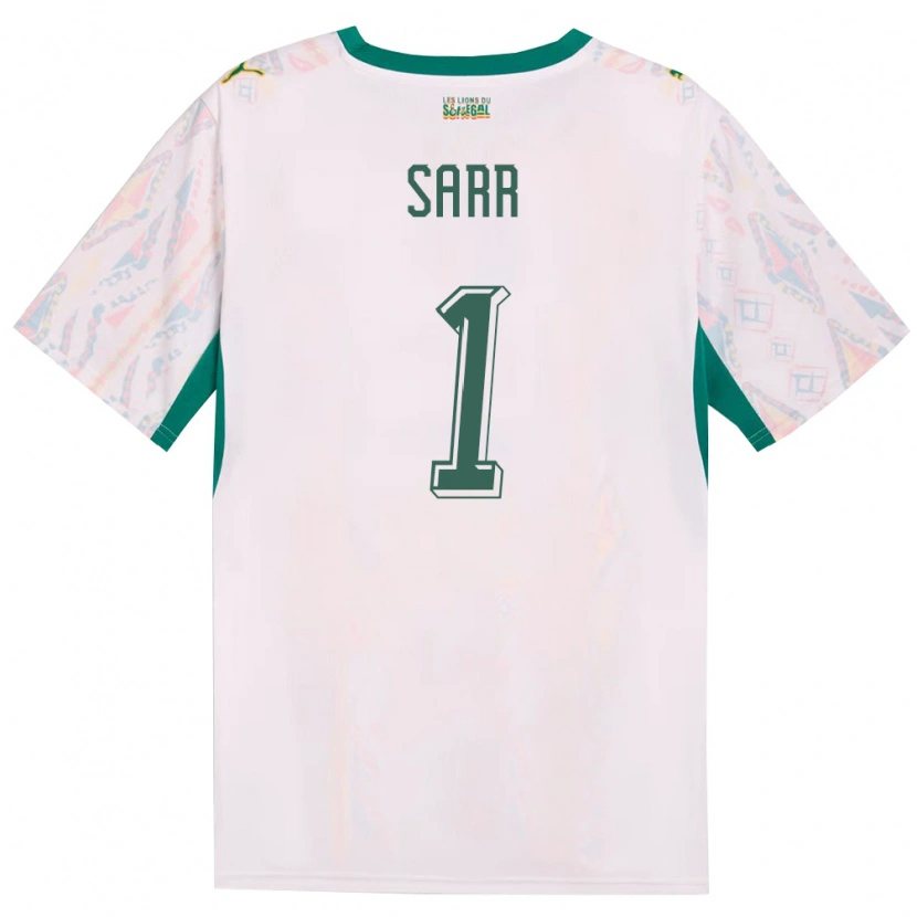 Danxen Dětské Senegal Cheikh Sarr #1 Bílá Zelená Žlutá Domů Hráčské Dresy 26-28 Dres