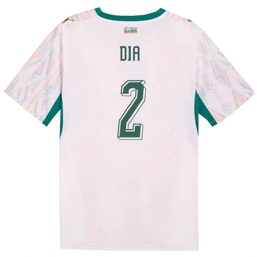 Danxen Dětské Senegal Taly Dia #2 Bílá Zelená Žlutá Domů Hráčské Dresy 26-28 Dres