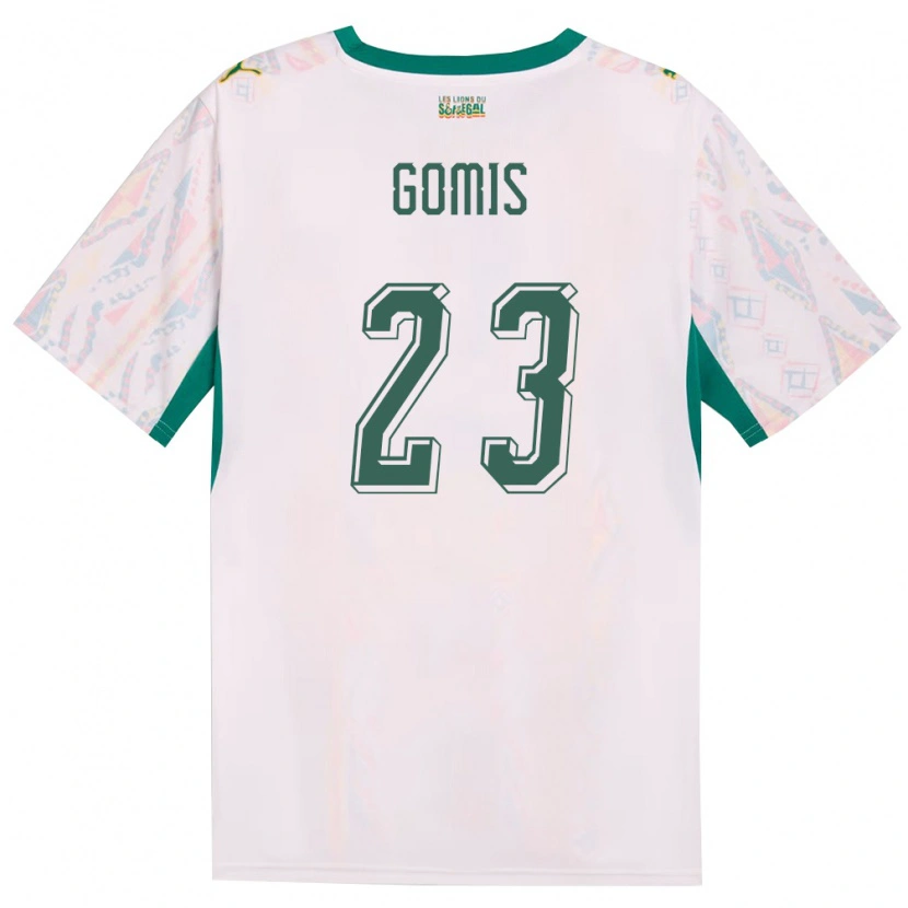 Danxen Dětské Senegal Alfred Gomis #23 Bílá Zelená Žlutá Domů Hráčské Dresy 26-28 Dres