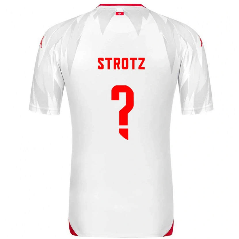 Danxen Dětské Tunisko Noam Strotz #0 Bílá Červená Domů Hráčské Dresy 26-28 Dres