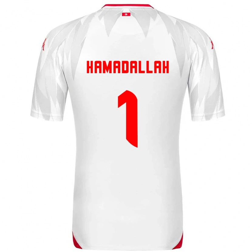 Danxen Dětské Tunisko Marouane Hamadallah #1 Bílá Červená Domů Hráčské Dresy 26-28 Dres