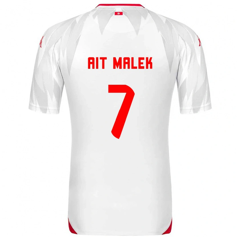 Danxen Dětské Tunisko Bilel Aït Malek #7 Bílá Červená Domů Hráčské Dresy 26-28 Dres