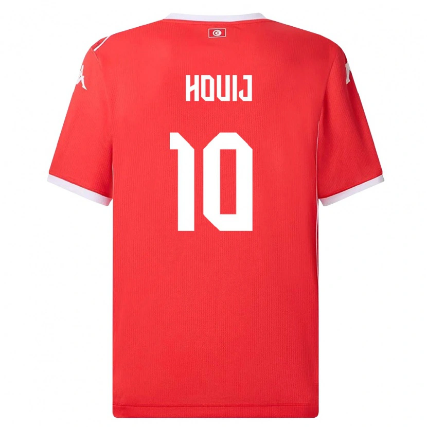 Danxen Dětské Tunisko Mariem Houij #10 Červená Bílá Domů Hráčské Dresy 26-28 Dres