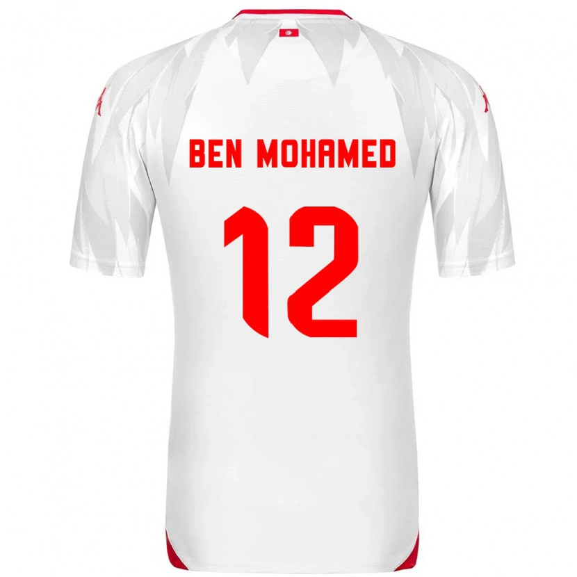 Danxen Dětské Tunisko Ibtissem Ben Mohamed #12 Bílá Červená Domů Hráčské Dresy 26-28 Dres