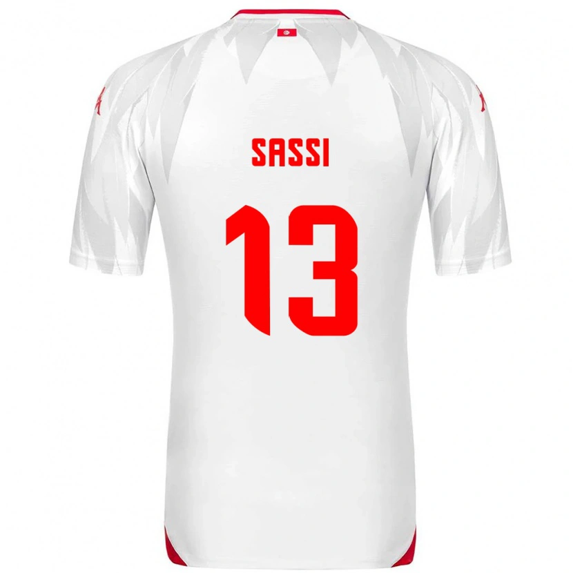Danxen Dětské Tunisko Ferjani Sassi #13 Bílá Červená Domů Hráčské Dresy 26-28 Dres