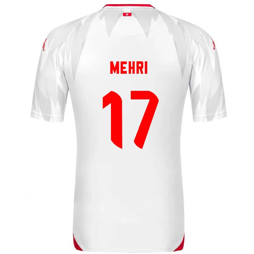 Danxen Dětské Tunisko Malek Mehri #17 Bílá Červená Domů Hráčské Dresy 26-28 Dres