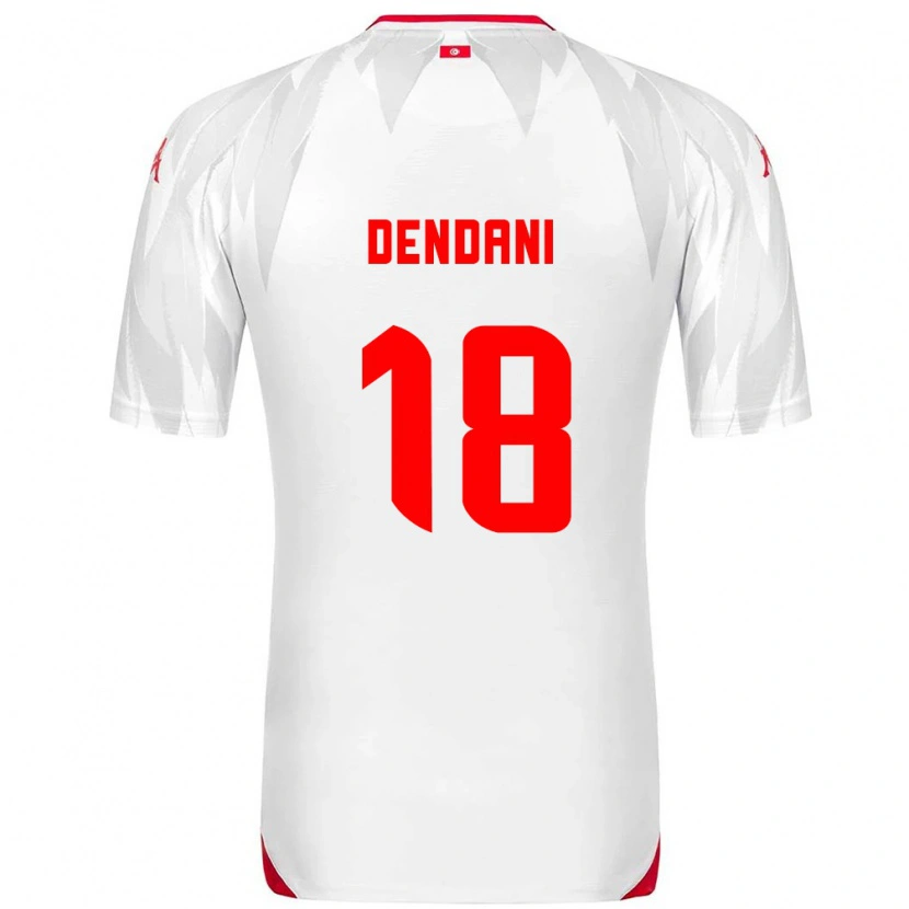 Danxen Dětské Tunisko Nacim Dendani #18 Bílá Červená Domů Hráčské Dresy 26-28 Dres