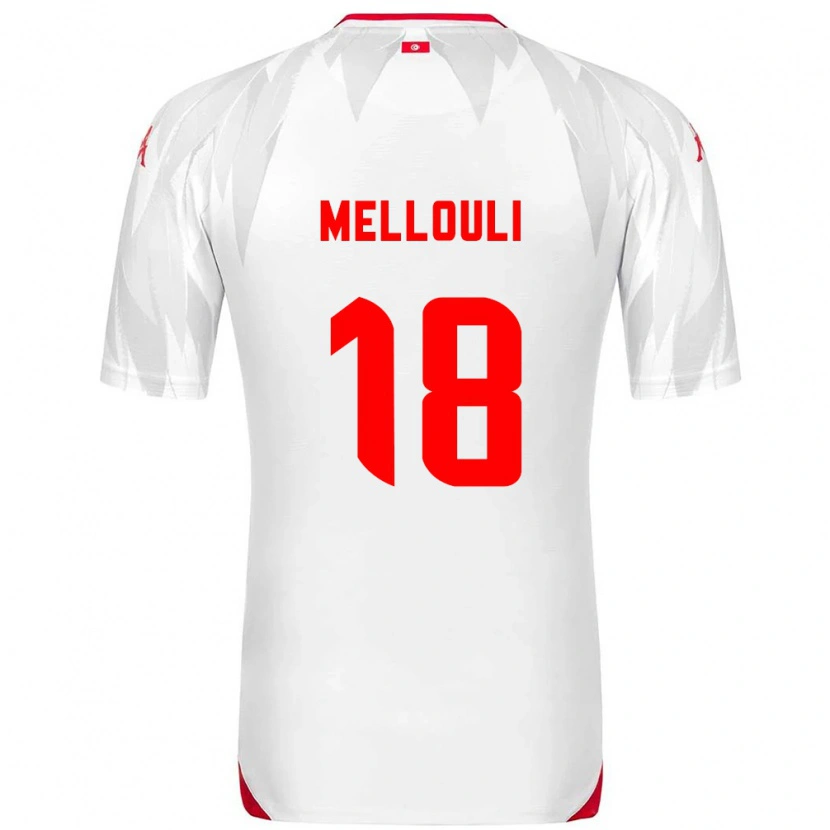 Danxen Dětské Tunisko Taieb Mellouli #18 Bílá Červená Domů Hráčské Dresy 26-28 Dres