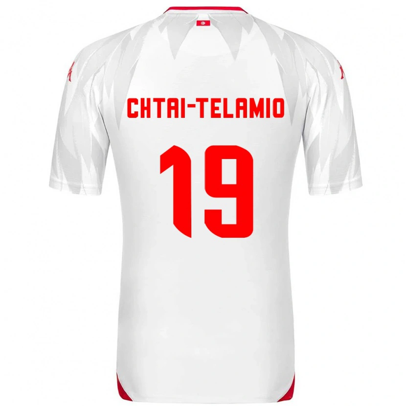 Danxen Dětské Tunisko Zayon Chtaï-Telamio #19 Bílá Červená Domů Hráčské Dresy 26-28 Dres