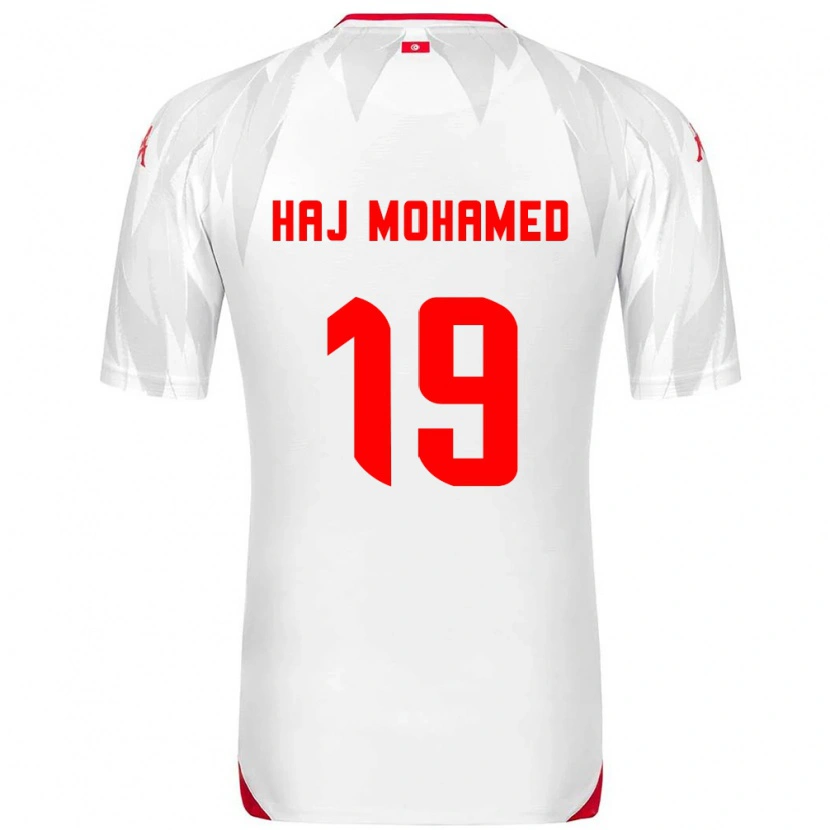 Danxen Dětské Tunisko Anas Haj Mohamed #19 Bílá Červená Domů Hráčské Dresy 26-28 Dres