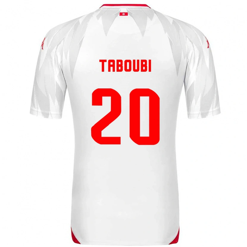 Danxen Dětské Tunisko Ayhem Taboubi #20 Bílá Červená Domů Hráčské Dresy 26-28 Dres