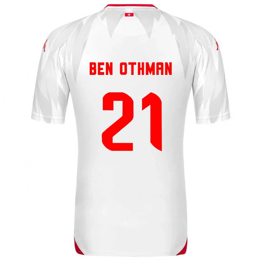 Danxen Dětské Tunisko Khairi Ben Othman #21 Bílá Červená Domů Hráčské Dresy 26-28 Dres