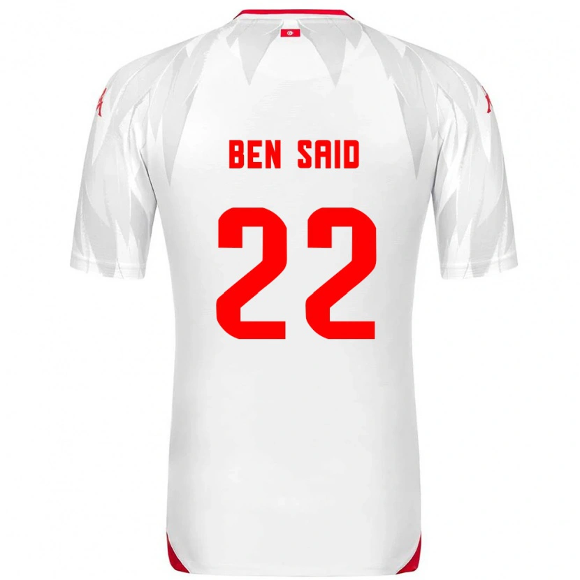 Danxen Dětské Tunisko Bechir Ben Said #22 Bílá Červená Domů Hráčské Dresy 26-28 Dres