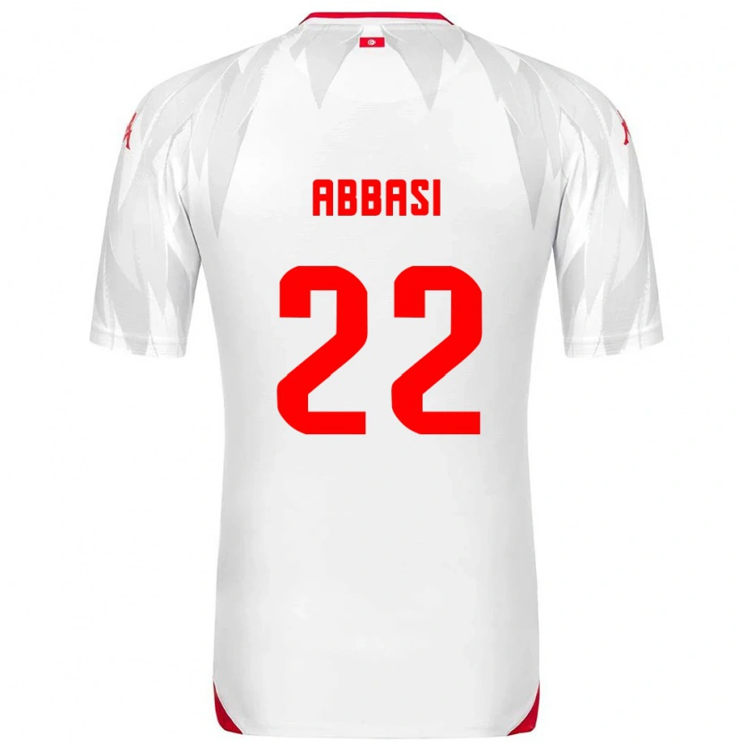 Danxen Dětské Tunisko Bechir Abbasi #22 Bílá Červená Domů Hráčské Dresy 26-28 Dres
