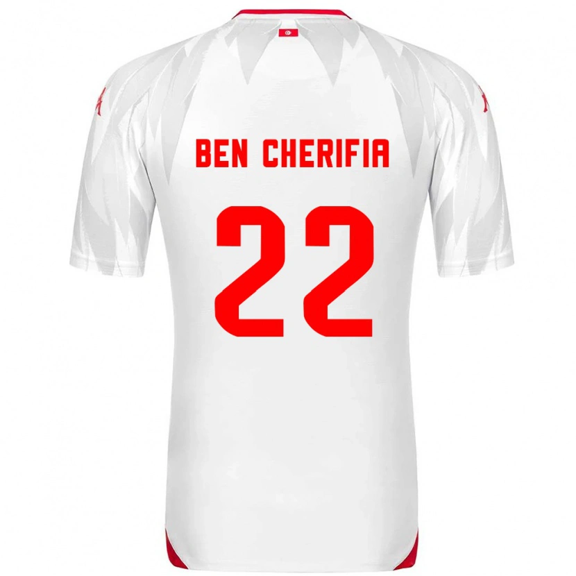 Danxen Dětské Tunisko Moez Ben Cherifia #22 Bílá Červená Domů Hráčské Dresy 26-28 Dres