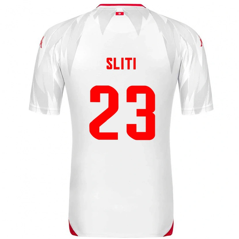Danxen Dětské Tunisko Naïm Sliti #23 Bílá Červená Domů Hráčské Dresy 26-28 Dres