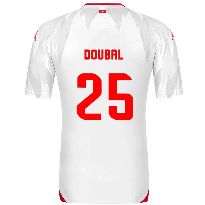 Danxen Dětské Tunisko Anis Doubal #25 Bílá Červená Domů Hráčské Dresy 26-28 Dres