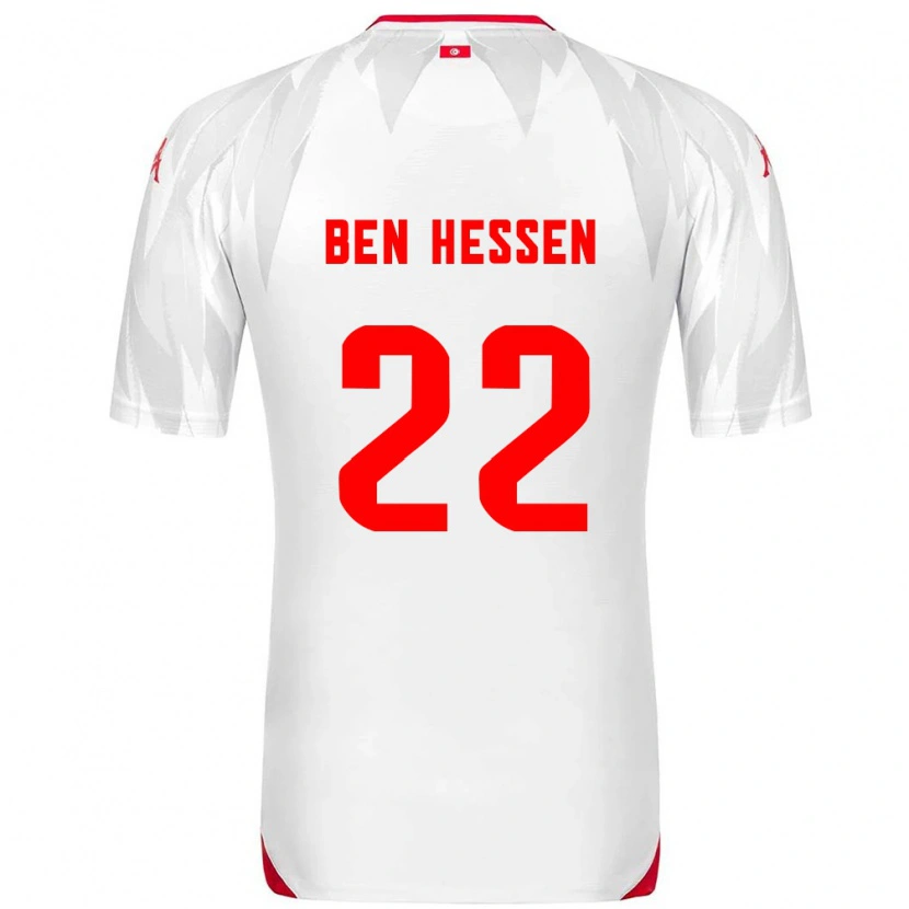 Danxen Dětské Tunisko Sabri Ben Hessen #22 Bílá Červená Domů Hráčské Dresy 26-28 Dres