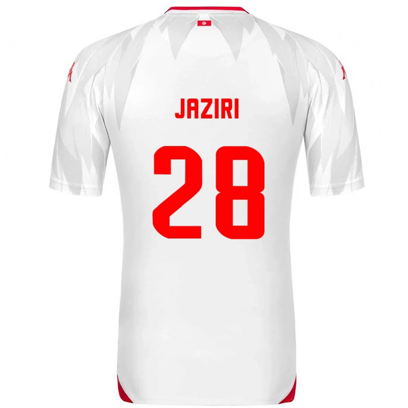 Danxen Dětské Tunisko Seifeddine Jaziri #28 Bílá Červená Domů Hráčské Dresy 26-28 Dres