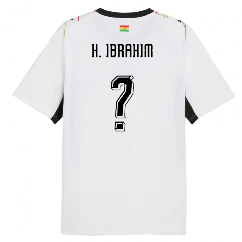 Danxen Dětské Ghana Hafiz Ibrahim #0 Bílá Černá Žlutá Domů Hráčské Dresy 26-28 Dres
