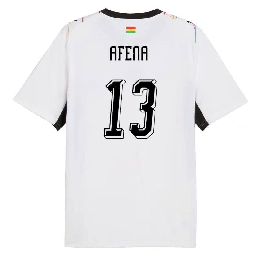 Danxen Dětské Ghana Felix Afena-Gyan #13 Bílá Černá Žlutá Domů Hráčské Dresy 26-28 Dres