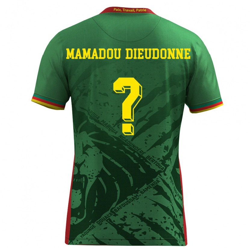Danxen Dětské Kamerun Malik Mamadou Dieudonne #0 Zelená Žlutá Červená Domů Hráčské Dresy 26-28 Dres