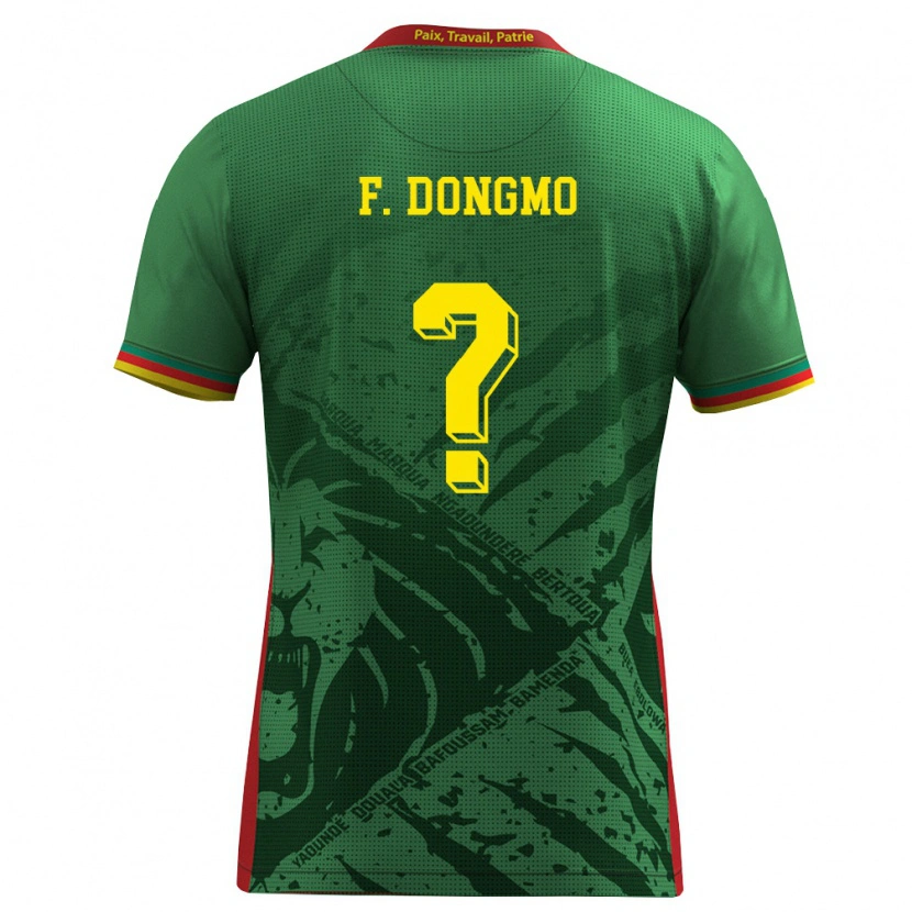 Danxen Dětské Kamerun Fabien Dongmo #0 Zelená Žlutá Červená Domů Hráčské Dresy 26-28 Dres