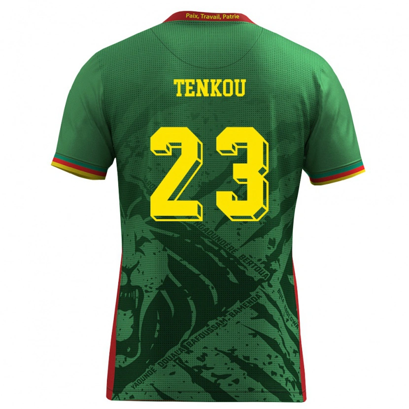 Danxen Dětské Kamerun Yanike Tenkou Yougou #23 Zelená Žlutá Červená Domů Hráčské Dresy 26-28 Dres