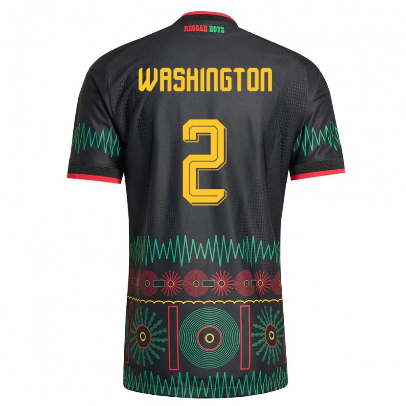 Danxen Dětské Jamajka Solai Washington #2 Černá Červená Žlutá Daleko Hráčské Dresy 26-28 Dres