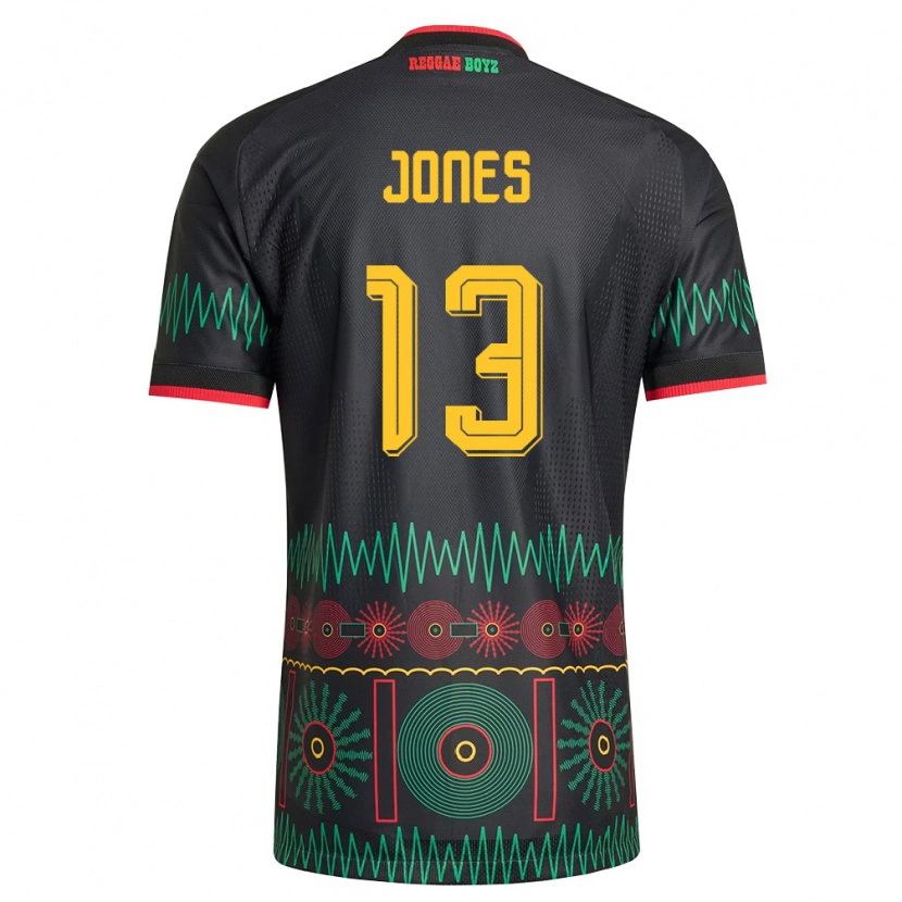 Danxen Dětské Jamajka Javanae Jones #13 Černá Červená Žlutá Daleko Hráčské Dresy 26-28 Dres