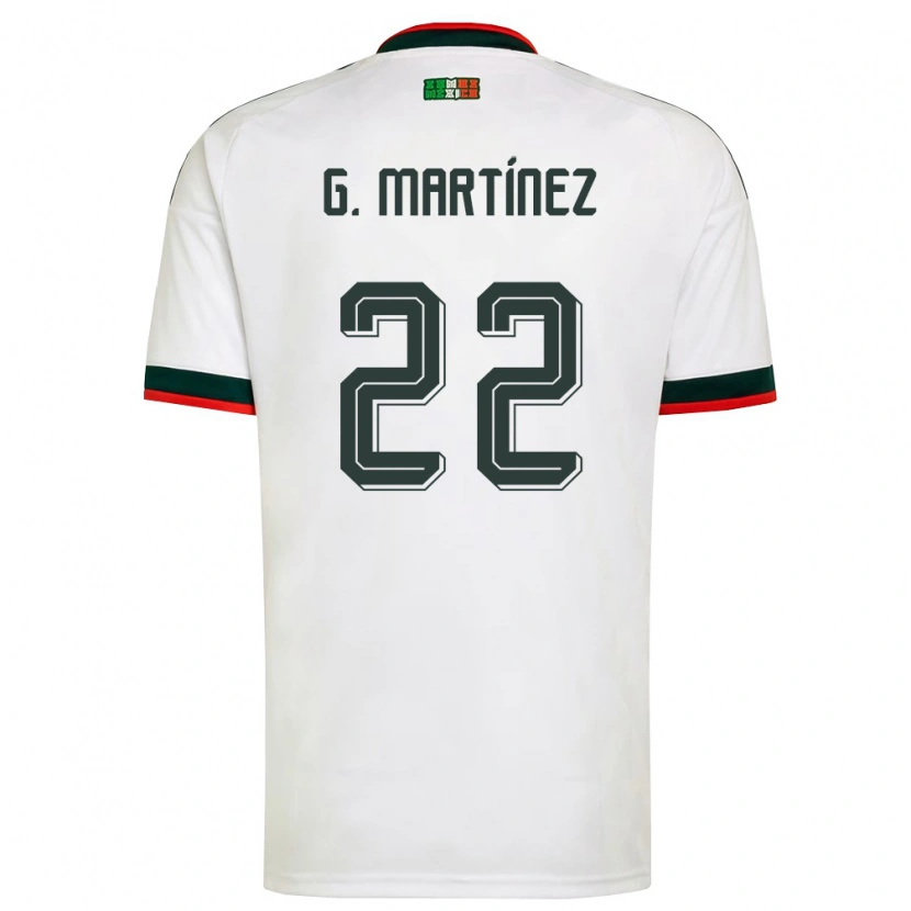Danxen Dětské Mexiko Guillermo Martínez #22 Bílá Vínová Zelená Daleko Hráčské Dresy 26-28 Dres