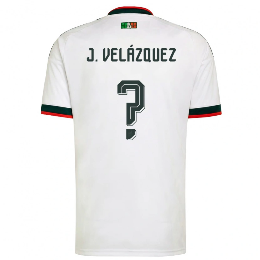Danxen Dětské Mexiko José Velázquez #0 Bílá Vínová Zelená Daleko Hráčské Dresy 26-28 Dres