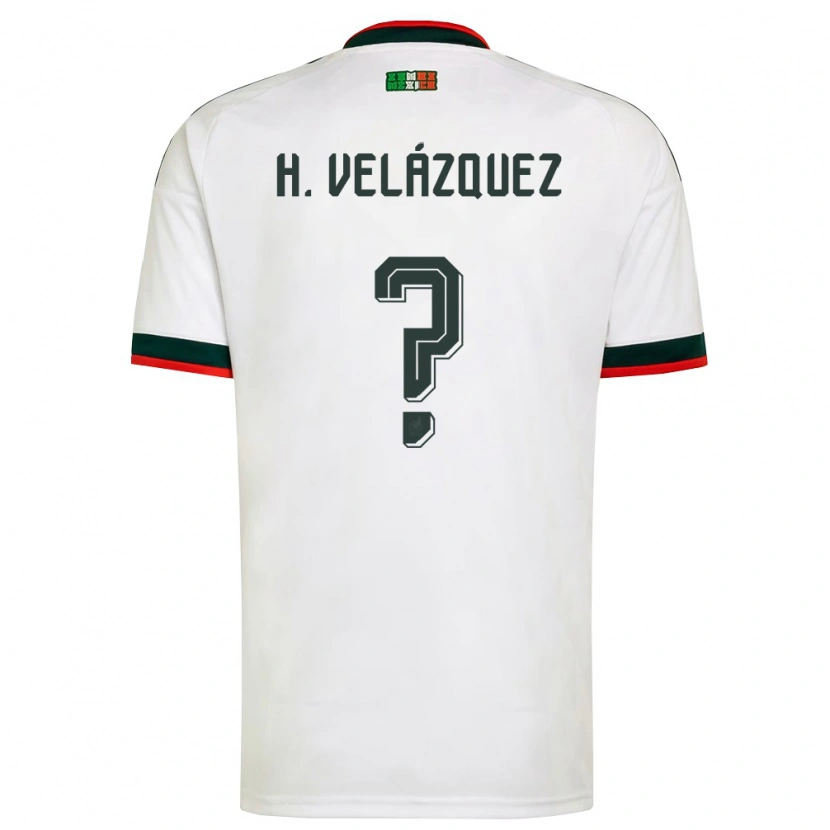 Danxen Dětské Mexiko Héber Velázquez #0 Bílá Vínová Zelená Daleko Hráčské Dresy 26-28 Dres