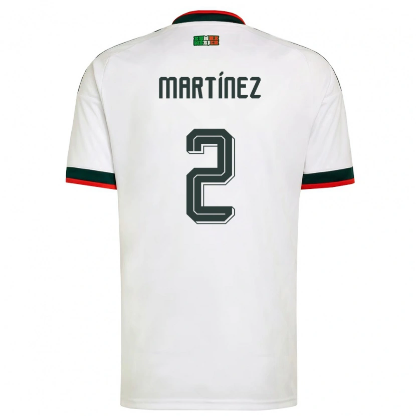 Danxen Dětské Mexiko Emilio Martinez #2 Bílá Vínová Zelená Daleko Hráčské Dresy 26-28 Dres