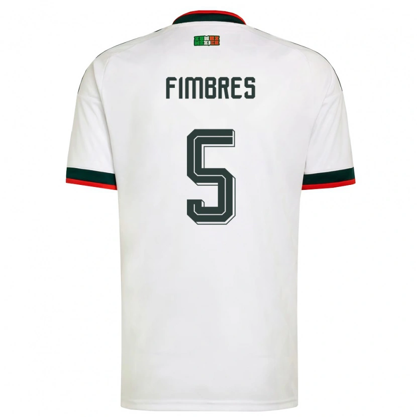 Danxen Dětské Mexiko Iker Fimbres #5 Bílá Vínová Zelená Daleko Hráčské Dresy 26-28 Dres