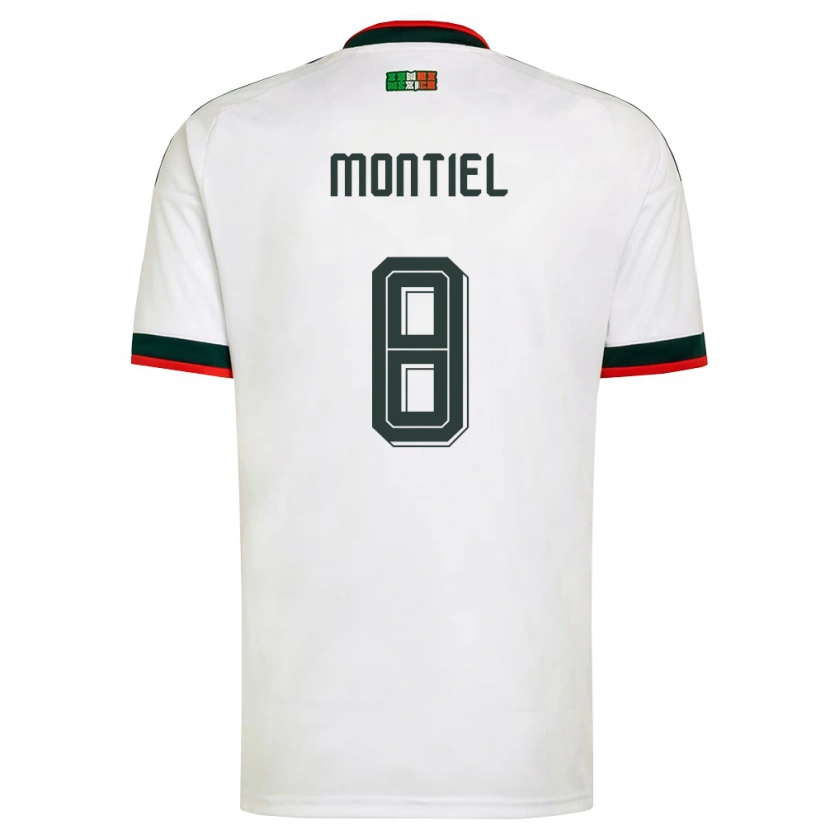 Danxen Dětské Mexiko Elías Montiel #8 Bílá Vínová Zelená Daleko Hráčské Dresy 26-28 Dres