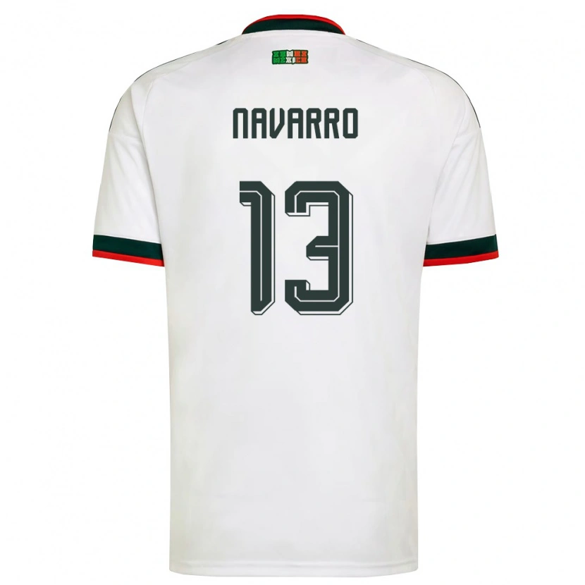 Danxen Dětské Mexiko José Navarro #13 Bílá Vínová Zelená Daleko Hráčské Dresy 26-28 Dres