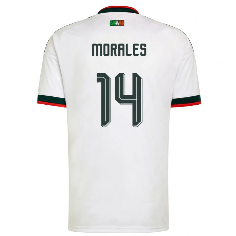 Danxen Dětské Mexiko Amaury Morales #14 Bílá Vínová Zelená Daleko Hráčské Dresy 26-28 Dres