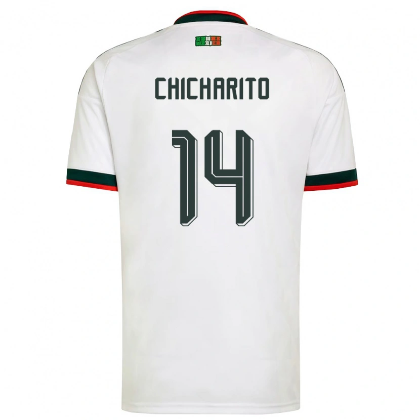 Danxen Dětské Mexiko Chicharito #14 Bílá Vínová Zelená Daleko Hráčské Dresy 26-28 Dres