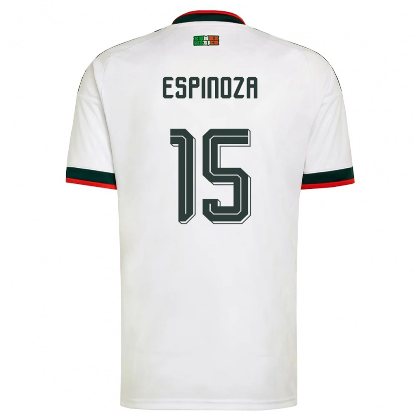 Danxen Dětské Mexiko Greta Espinoza #15 Bílá Vínová Zelená Daleko Hráčské Dresy 26-28 Dres