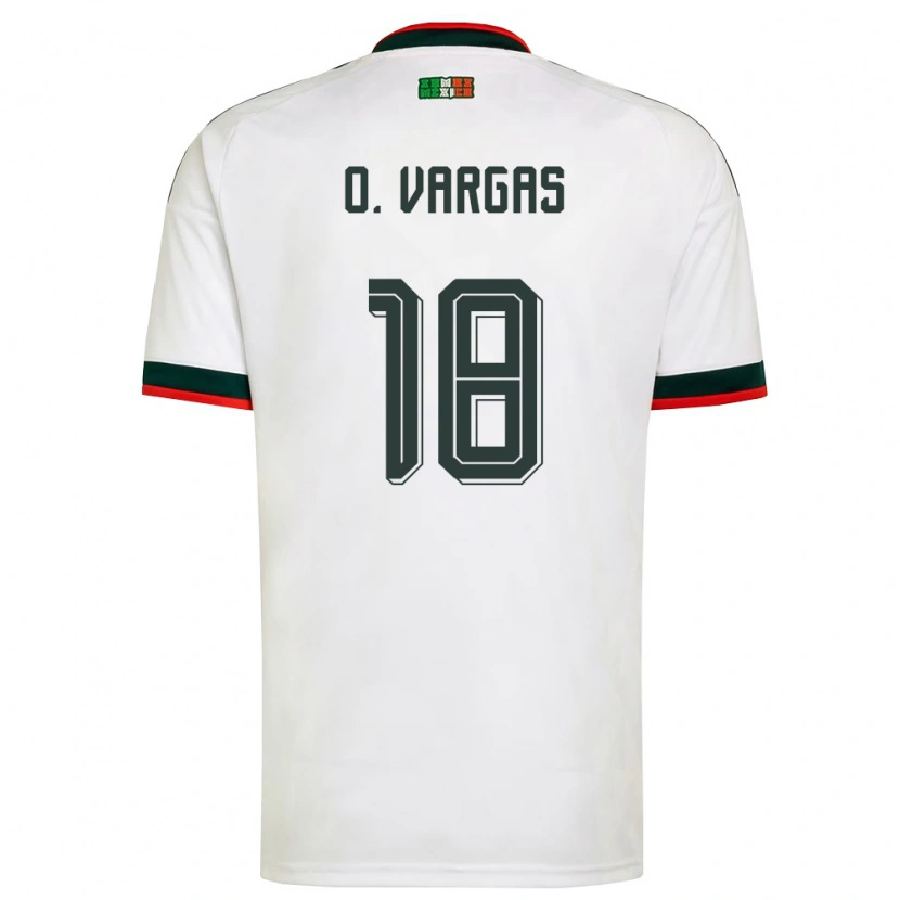 Danxen Dětské Mexiko Obed Vargas #18 Bílá Vínová Zelená Daleko Hráčské Dresy 26-28 Dres