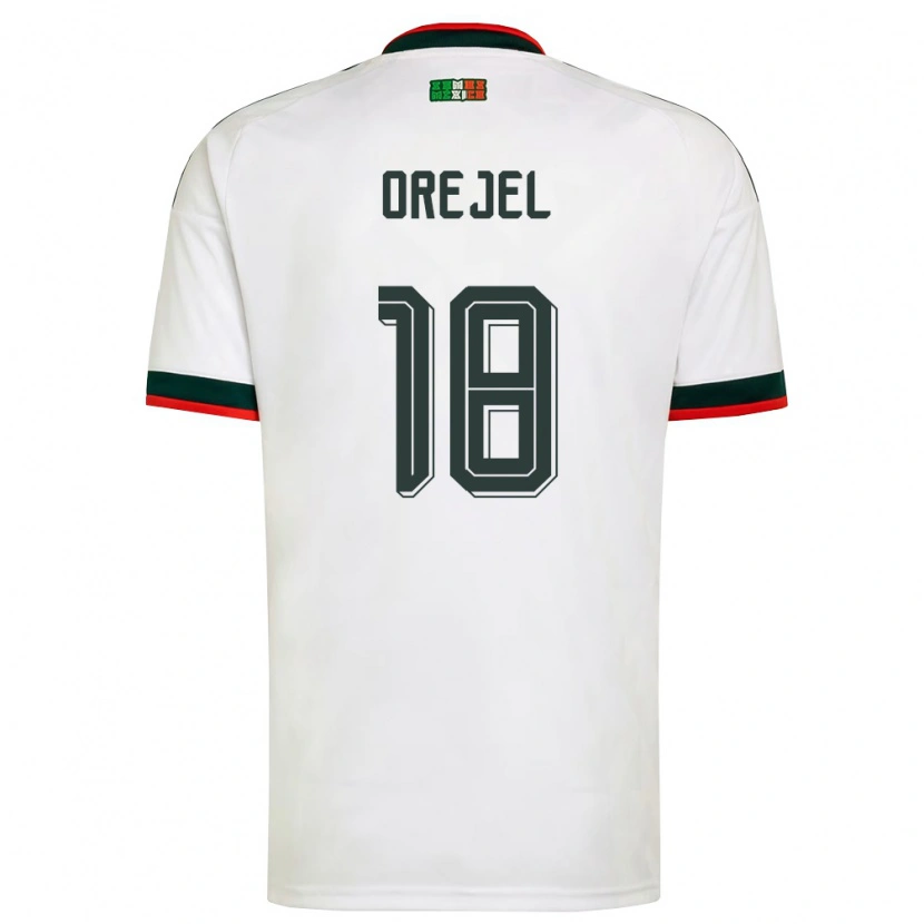 Danxen Dětské Mexiko Jocelyn Orejel #18 Bílá Vínová Zelená Daleko Hráčské Dresy 26-28 Dres