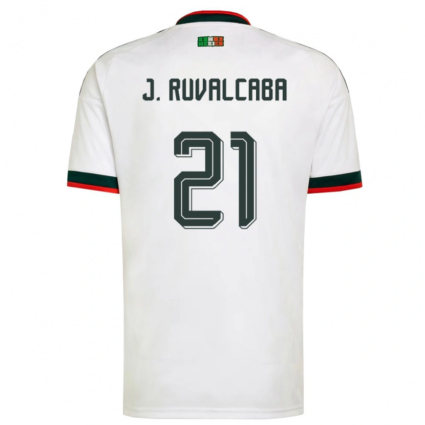 Danxen Dětské Mexiko Jorge Ruvalcaba #21 Bílá Vínová Zelená Daleko Hráčské Dresy 26-28 Dres